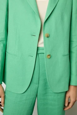 Veste En Lin Melange Emeraude - Barbara