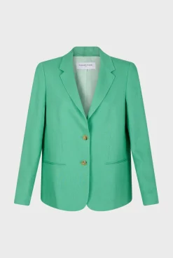 Veste En Lin Melange Emeraude - Barbara
