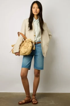Veste En Lin Melange Sable - Britney