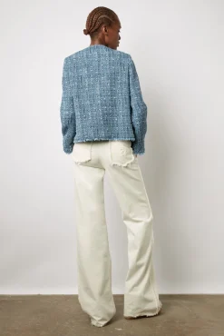 Veste En Tweed Et Lurex Indigo - Belmira