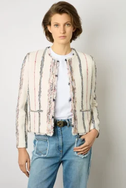Veste En Tweed Multicolore Naturel - Bonnie
