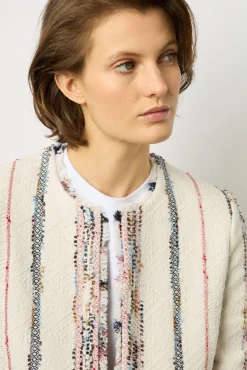 Veste En Tweed Multicolore Naturel - Bonnie