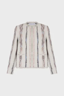 Veste En Tweed Multicolore Naturel - Bonnie