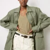 Veste Militaire Brodee Kaki Moyen - Sully
